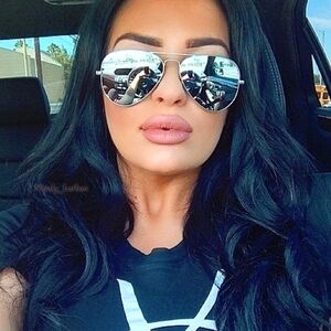 Silver Mirrored Aviator Sunglasses - Women Accessories